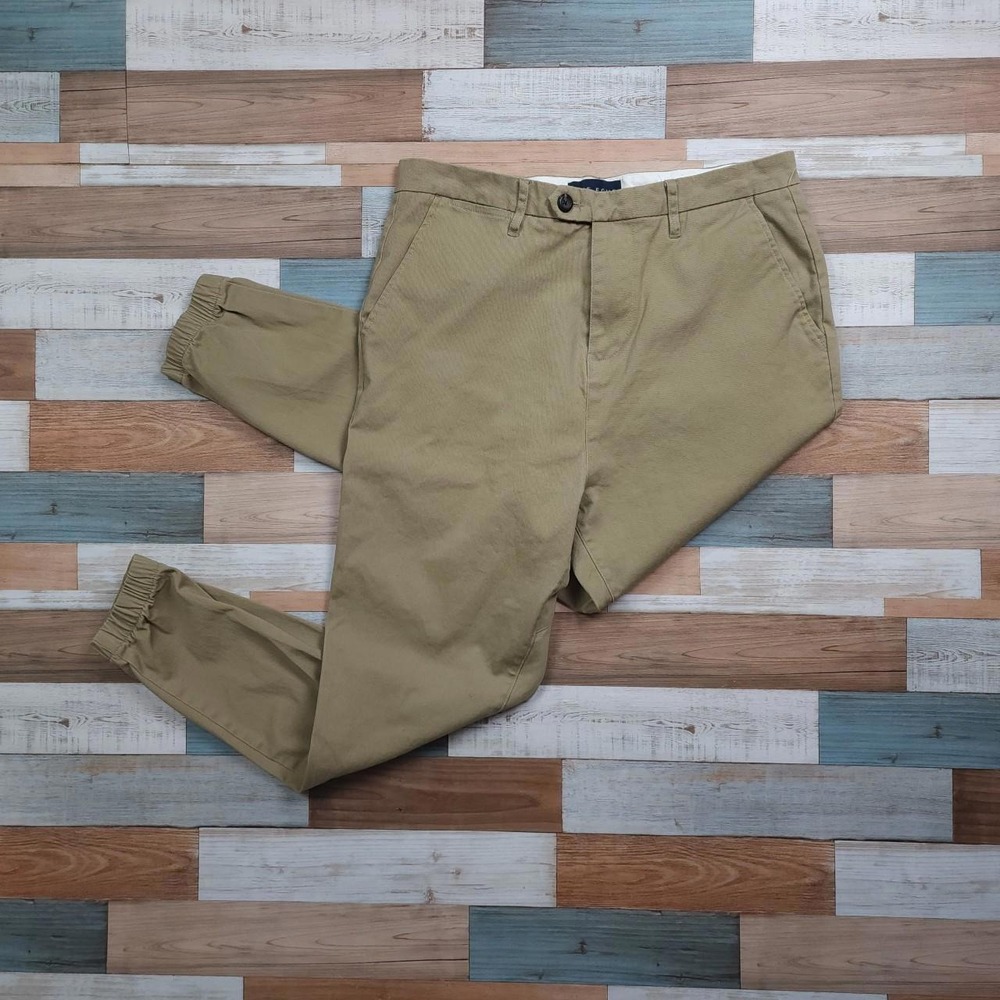 Five Four Army Cloth Mens Khaki Jogger Pants Size 31 Tan Cotton Chino Joggers